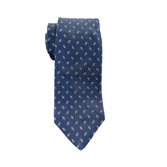 Christian Dior Cravates Navy Blue Men's 100% Silk Vintage Designer Tie - Picture 1 of 8